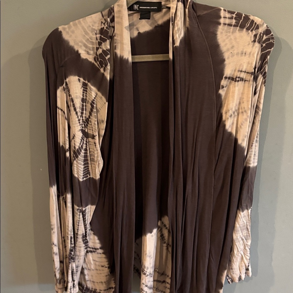 INC Brown gray Cardigan to dye size L - Picture 3 of 6